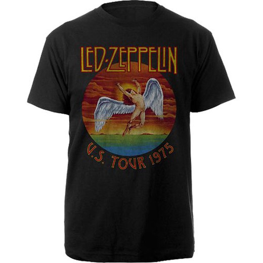 Camiseta Led Zeppelin unisex: USA Tour '75.