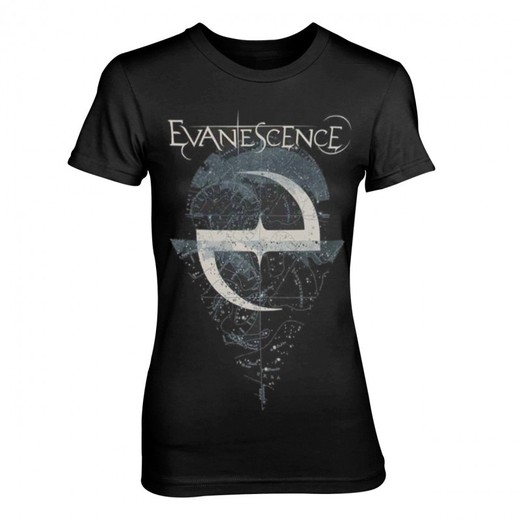 T-Shirt à Manche Courte Evanescence Girl - Space Map