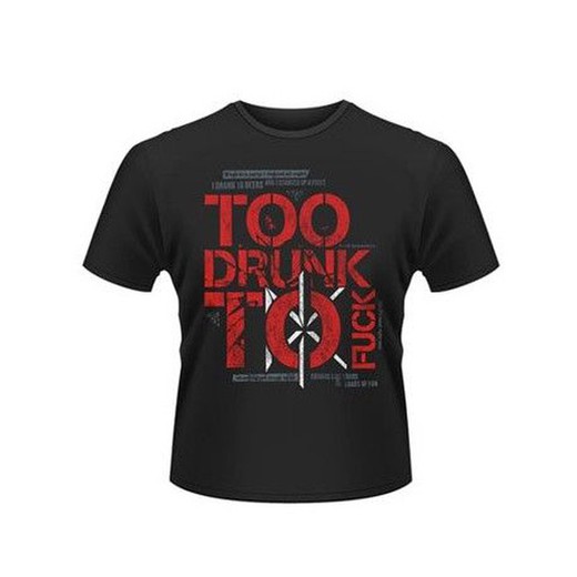 Camiseta Manga Corta Dead Kennedys - Too Drunk Lyrics