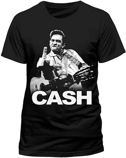 Johnny Cash T-shirt met korte mouwen - The Bird