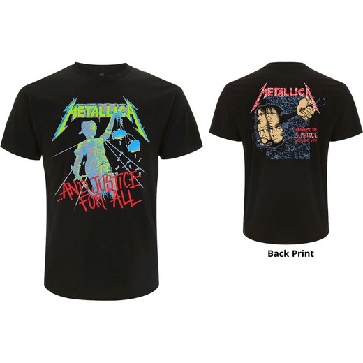 Camiseta Metallica unisex: And Justice For All (Original) (Back Print)