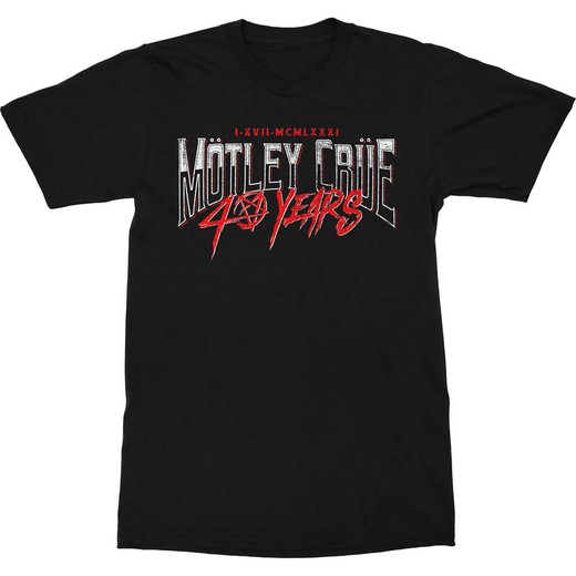 Camiseta Motley Crue unisex: 40 Years