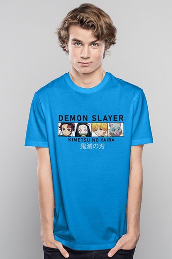 Camiseta Niño MG Demon Slayer Electric Blue