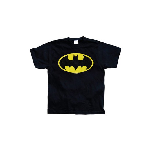 T-shirt nera da bambino con logo Batman