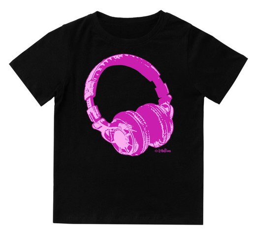 Camiseta para bebé Auriculareses rosa