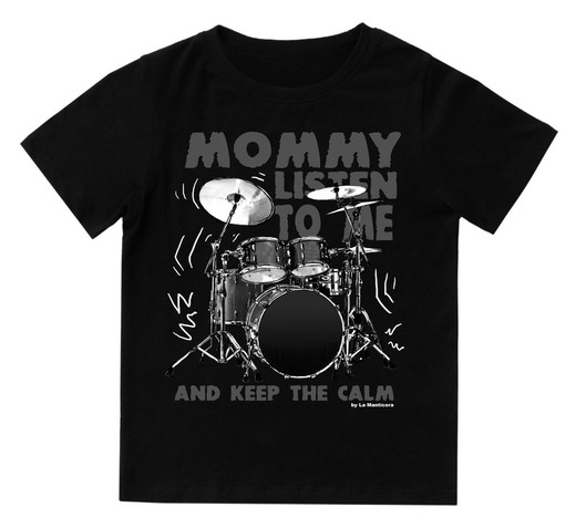 Camiseta para bebé Bateria Monny listen to me