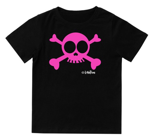Camiseta para bebé Calavera rosa