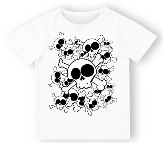 Camiseta para bebé Calaveras en grupo en blanco