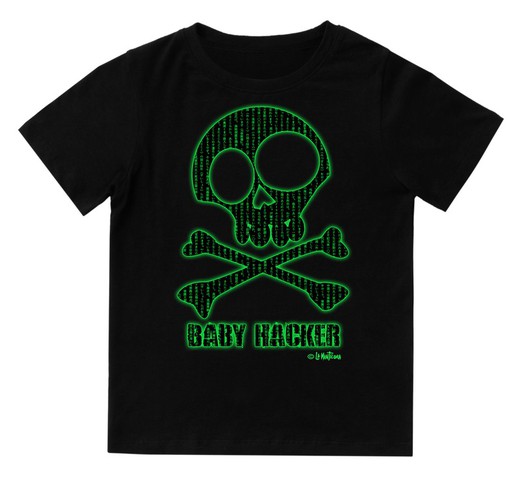 Camiseta para bebé Hacker green