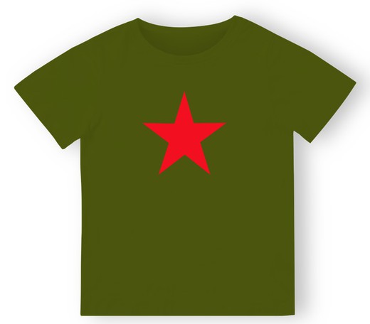 Camiseta para bebé Red Star en kaki