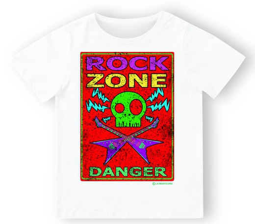 Camiseta para bebé Rock Zone en blanco