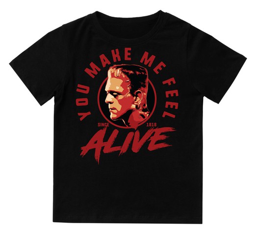 Camiseta para niño Alive en negro