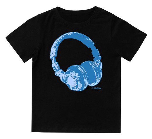 Camiseta para niño Auriculareses blue