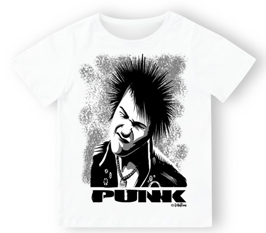 Camiseta para niño Punk en blanco