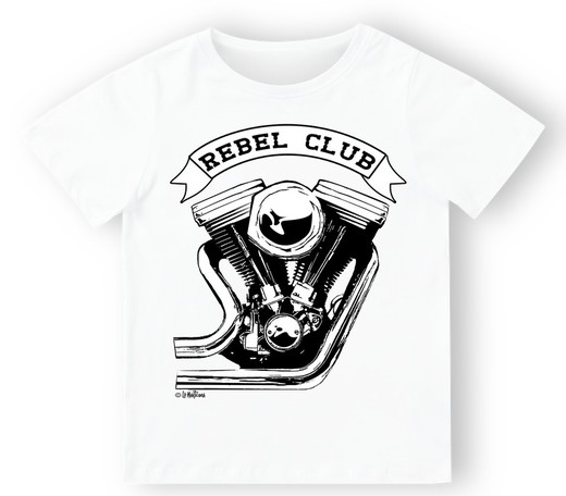 Camiseta para niño Rebel en blanco
