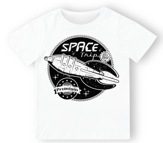 Camiseta para niño Scifi en blanco