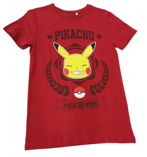 Camiseta Pikachu en roja