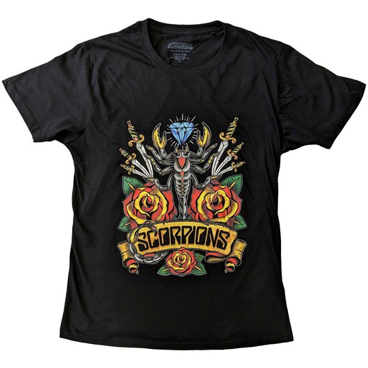 Camiseta Scorpions unisex: Traditional Tattoo