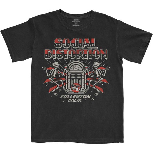 Camiseta Social Distortion unisex: Jukebox Skelly