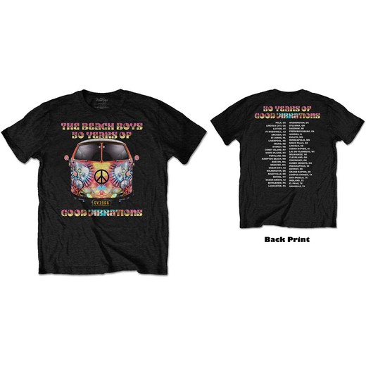 Camiseta The Beach Boys unisex: Good Vibes Tour (Back Print)