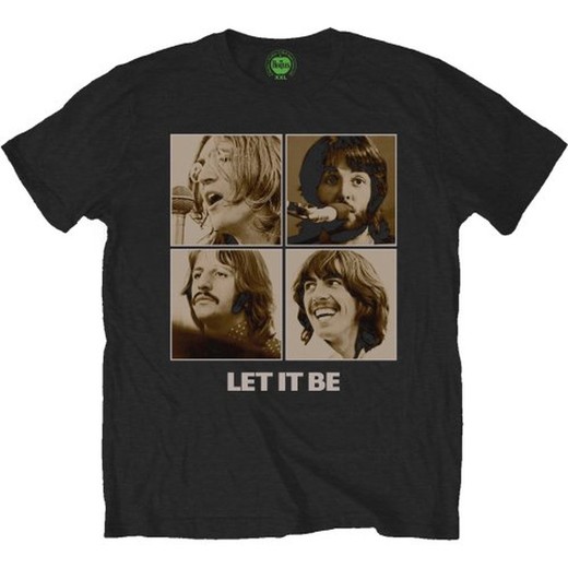 Camiseta The Beatles unisex: Let It Be Sepia