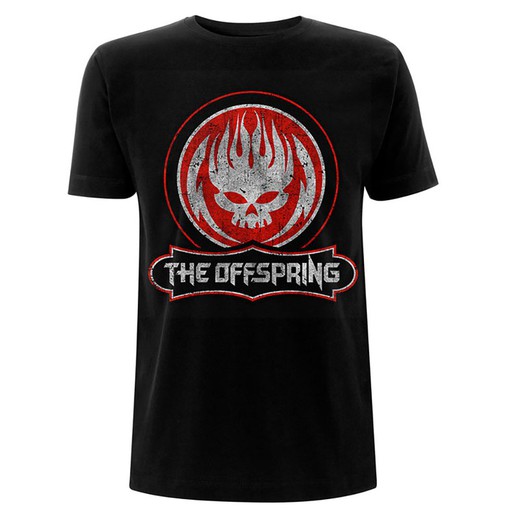 Camiseta The Offspring unisex: Distressed Skull