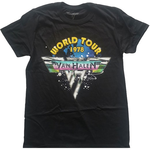 Camiseta Van Halen unisex: World Tour '78 Full Colour