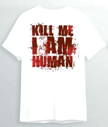 Camiseta Zombies Kill Me sobre blanco