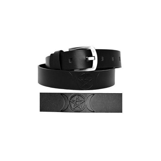 Cinturon Mode Wichtig Leder-Gürtel Okkult Black