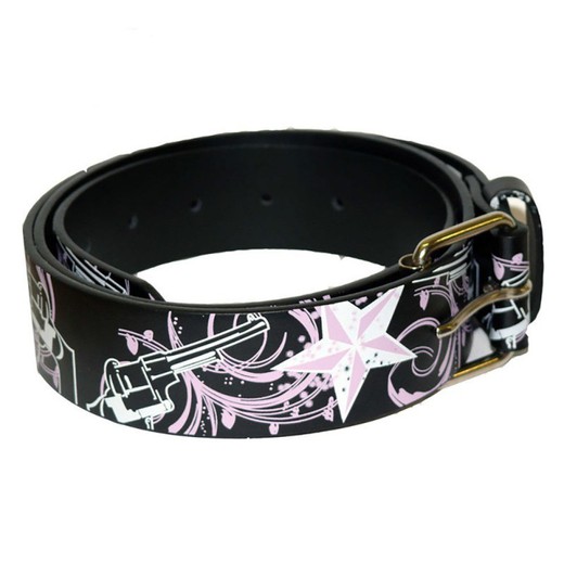 Black Belt Pink Stars Guns