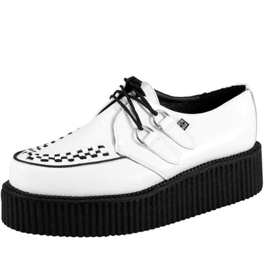 Hi Creeper Mondo White / Black Leather