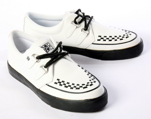 Sneaker Creeper Originals in pelle bianca / nera