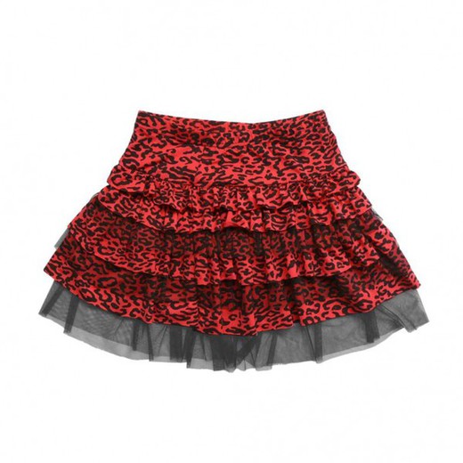 Tutu Skirt Red Leopard