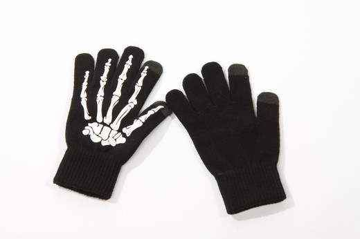 Guantes esqueleto con táctil