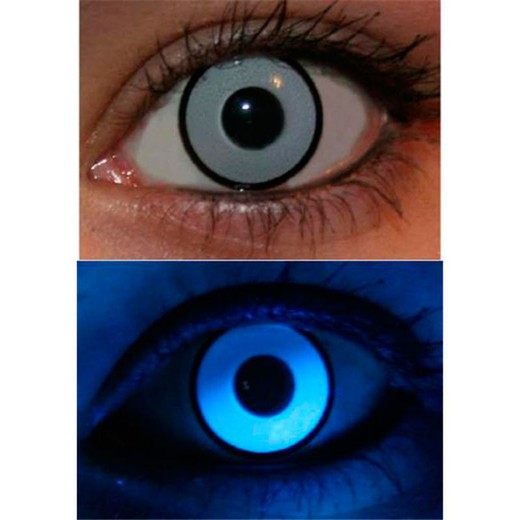 Weiße Elektro-UV-Kontaktlinsen