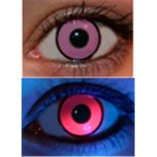 Rosa Elektro-UV-Kontaktlinsen