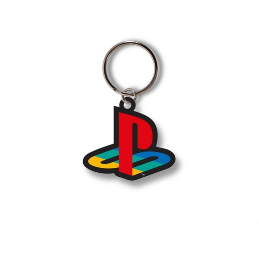 Playstation sleutelhanger - rubberen logo