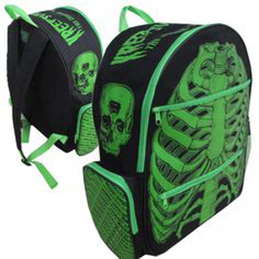 Green skeleton backpack