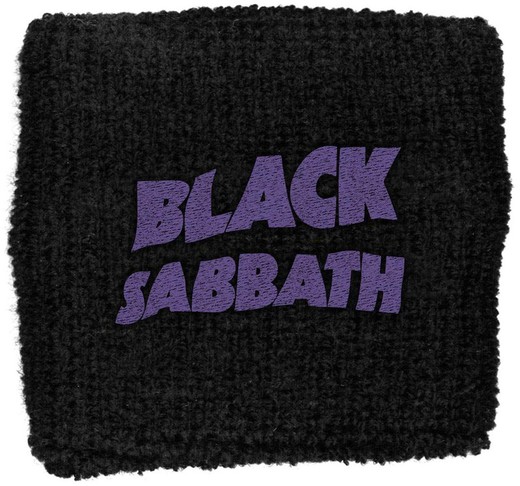 Bracelet noir Sabbath - Logo ondulé violet