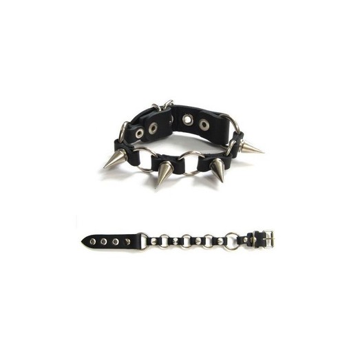 Mode Wichtig Leder-Armband Ringe Killernieten Schwarzes Armband
