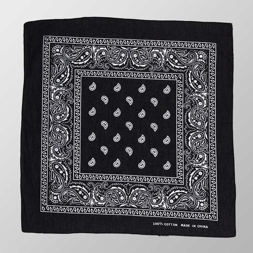 Zwarte typische bandana-sjaal