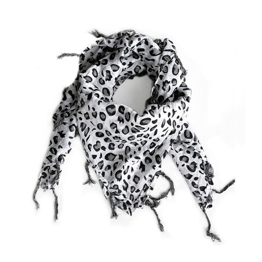 Witte luipaard omzoomde sjaal