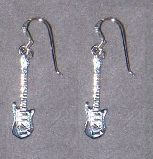 Unit guitar earrings.