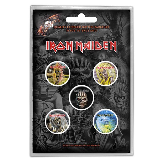 Pins set Iron Maiden: The Faces of Eddie (Retail Pack)