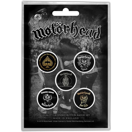 Pins set Motorhead: Clean Your Clock (Retail Pack)