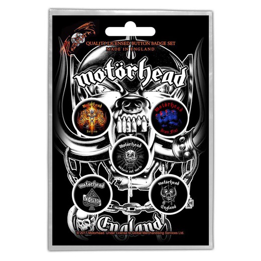 Pins set Motorhead: England (Retail Pack)