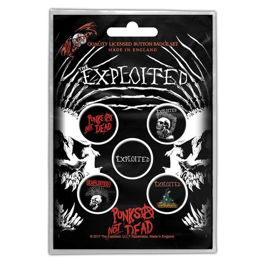 Pins set The Exploited: Punks Not Dead (Retail Pack)