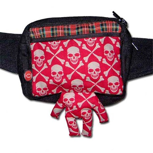 Pocket O Crânes rouges et écossais Cuer
