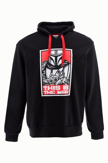 Sudadera Cap Mandalorian BLK