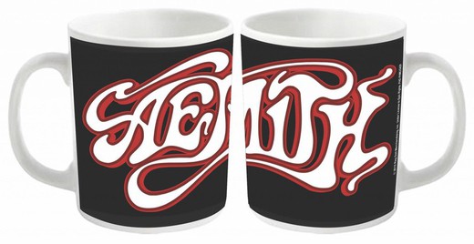 Aerosmith mug with white lettering
